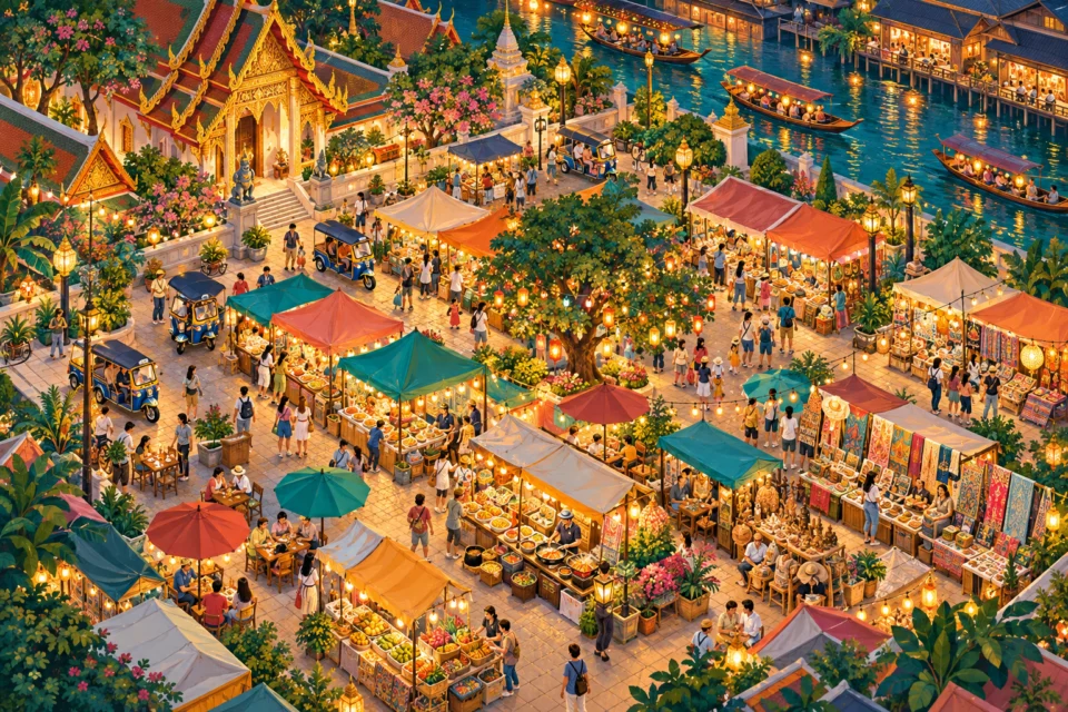 Bangkok Night Market · Design B · AI DEMO