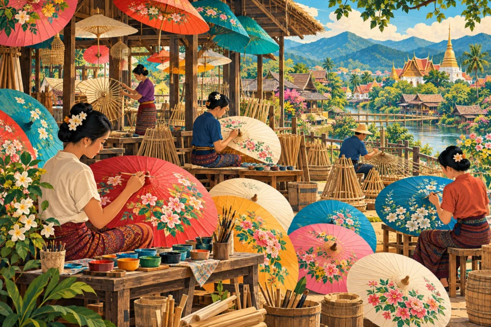 Bo Sang Umbrella Village · Design B · AI DEMO