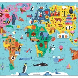 จิ๊กซอว์ 78 ชิ้น Mudpuppy Map of the World (Geography) #0846 - Image 2
