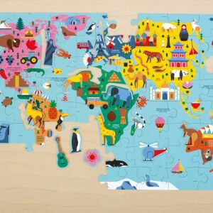 จิ๊กซอว์ 78 ชิ้น Mudpuppy Map of the World (Geography) #0846 - Image 3