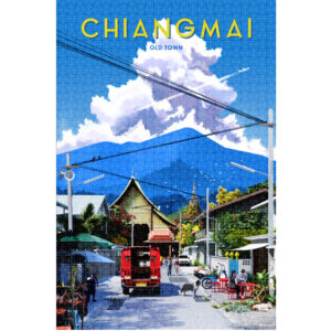 จิ๊กซอว์ 1000/500 ชิ้น A journey in Posters - Old Town, Chang Mai - Image 2
