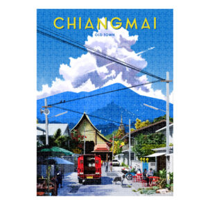 จิ๊กซอว์ 1000/500 ชิ้น A journey in Posters - Old Town, Chang Mai - Image 3