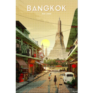 จิ๊กซอว์ 1000 ชิ้น A journey in Posters - Wat Arun, Bangkok - Image 2