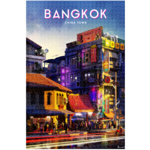 จิ๊กซอว์ 1000 ชิ้น A journey in Posters - China Town, Bangkok - Image 2