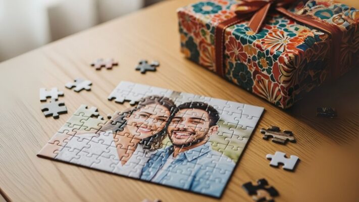a puzzle on a table
